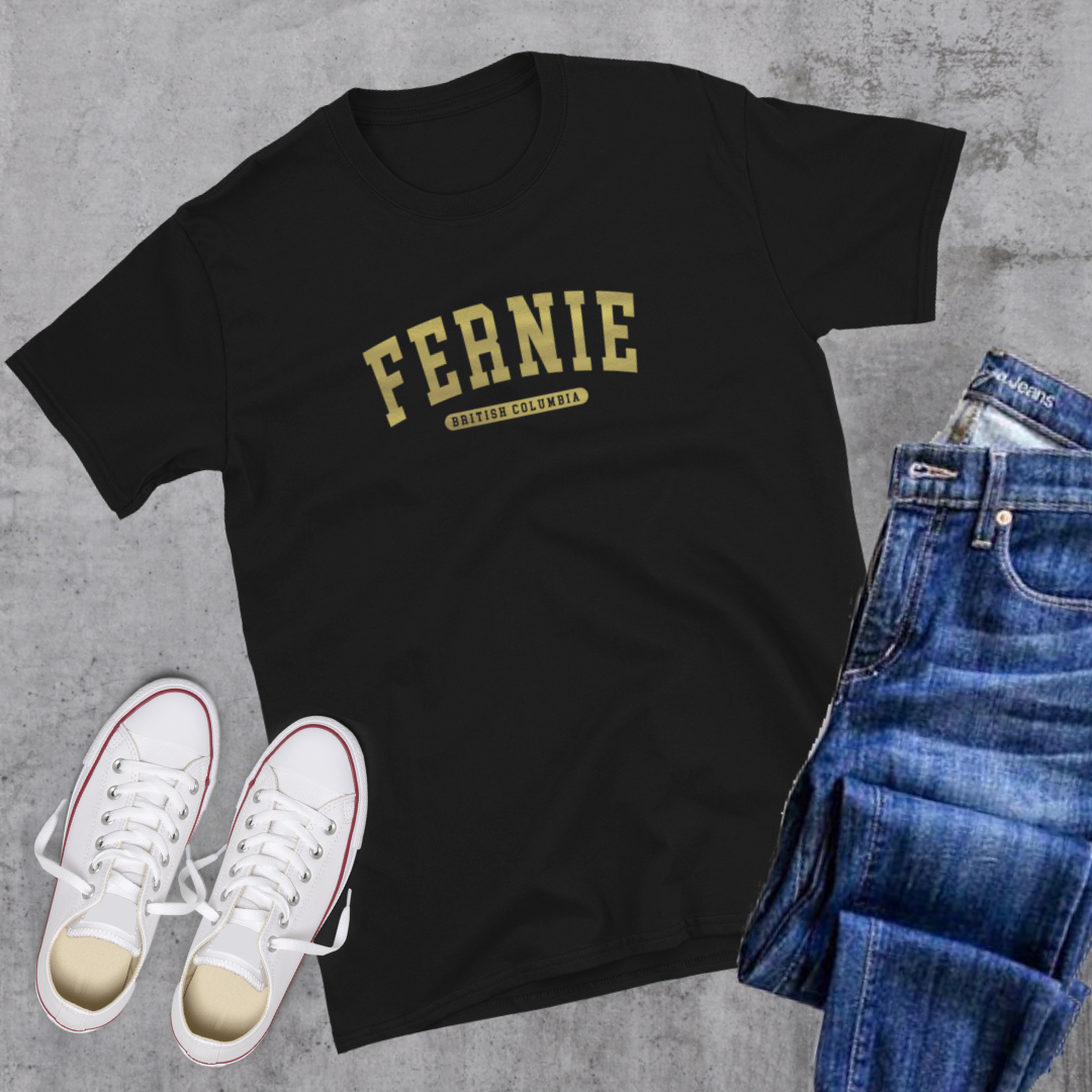 Fernie BC College Gold Tee