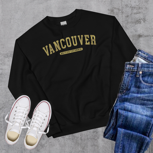 Vancouver BC College Gold Crewneck