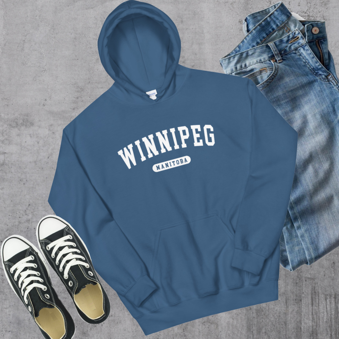 Blue college hoodie deals